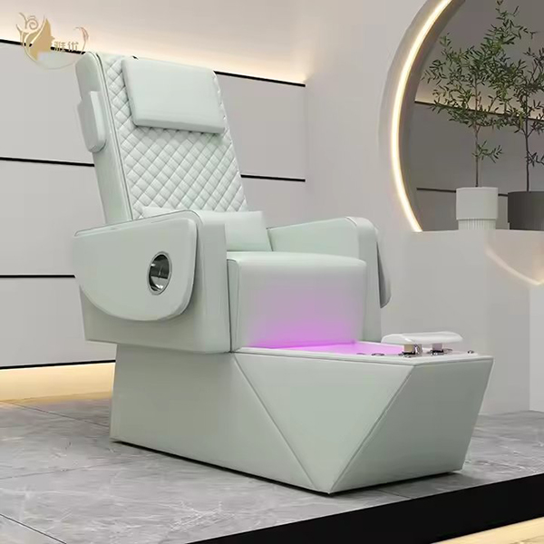 Spa Massage Pedicure Chair with Colorful Light and Foot Bath for Nail Salon