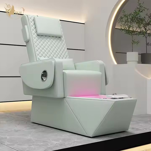 Spa Massage Pedicure Chair with Colorful Light and Foot Bath for Nail Salon
