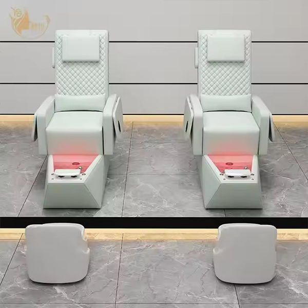 Spa Massage Pedicure Chair with Colorful Light and Foot Bath for Nail Salon