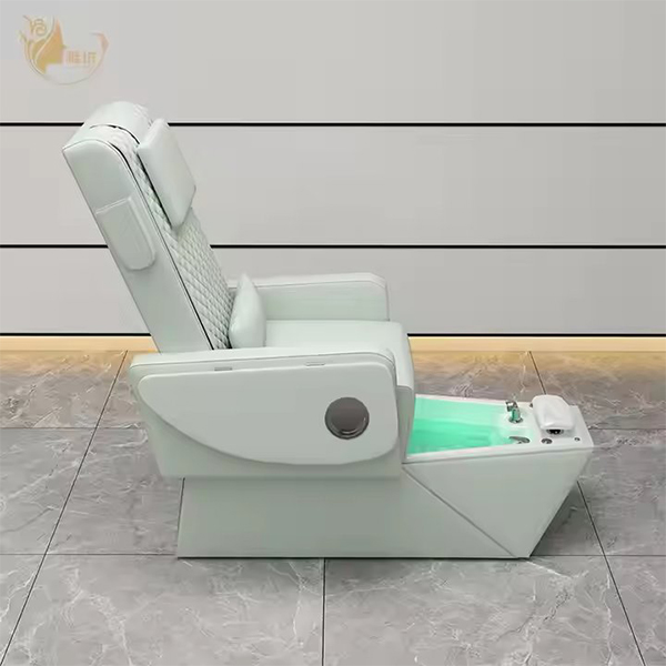 Spa Massage Pedicure Chair with Colorful Light and Foot Bath for Nail Salon