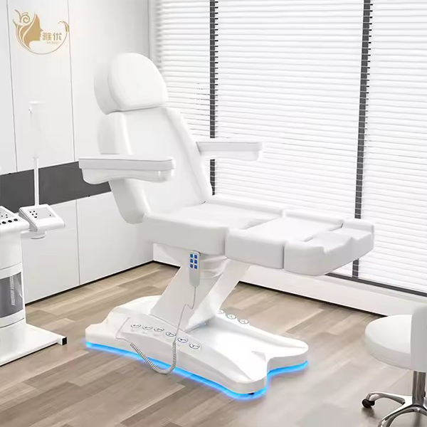 Beauty Salon Facial Bed 3 Motors Electric Height Adjustable Massage Bed with Foot Control