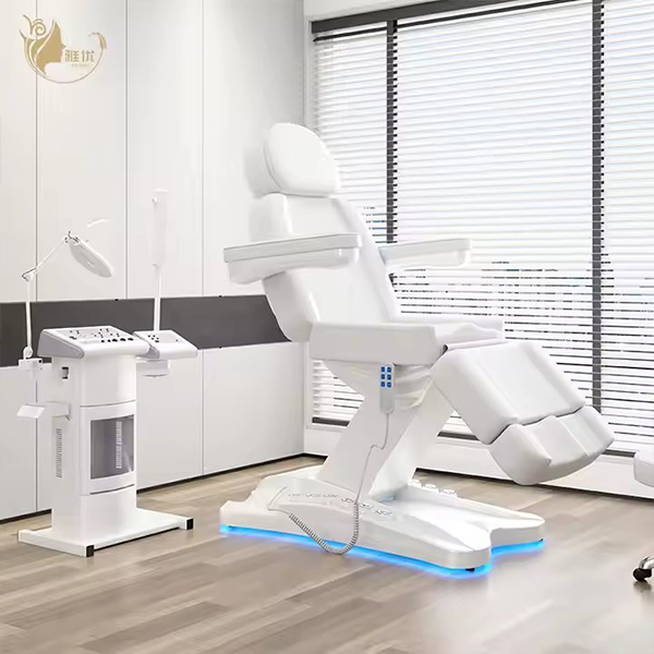 Beauty Salon Facial Bed 3 Motors Electric Height Adjustable Massage Bed with Foot Control