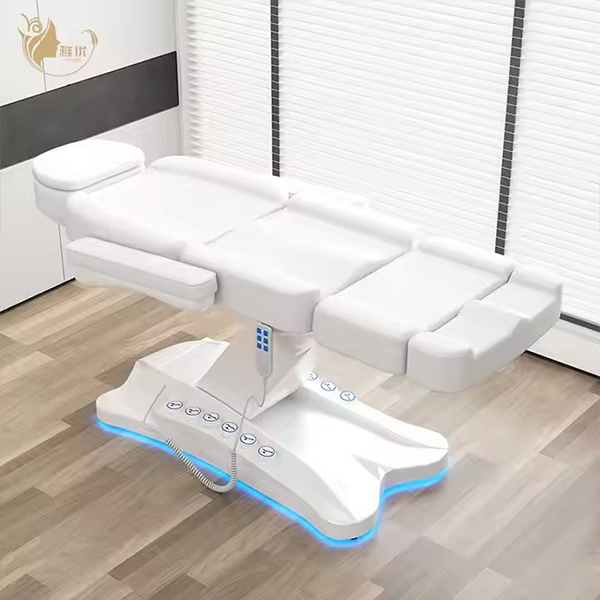 Beauty Salon Facial Bed 3 Motors Electric Height Adjustable Massage Bed with Foot Control
