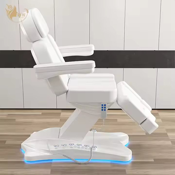 Beauty Salon Facial Bed 3 Motors Electric Height Adjustable Massage Bed with Foot Control