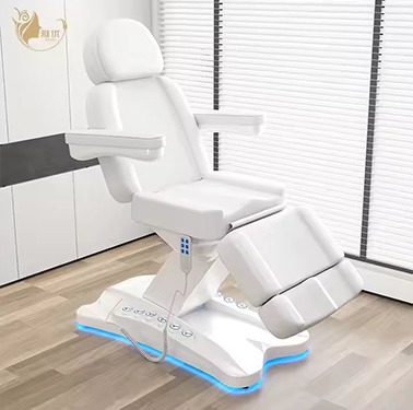 Beauty Salon Facial Bed 3 Motors Electric Height Adjustable Massage Bed with Foot Control