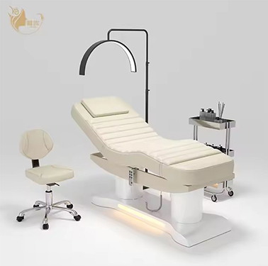 Yayou White Electric Beauty Massage Bed for Salon Treatments Adjustable Spa Bed