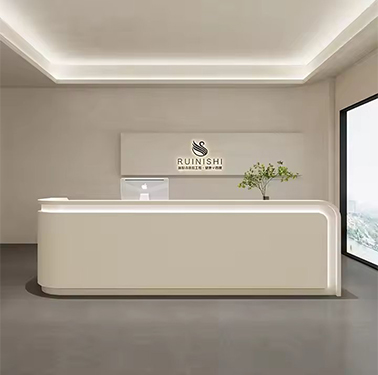 High-end Luxury Customizable Salon Reception Desk Beauty Salon Front Desk Add logo