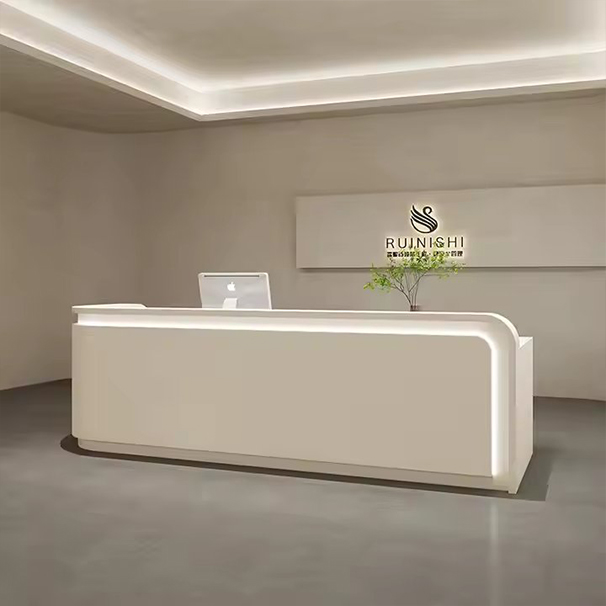High-end Luxury Customizable Salon Reception Desk Beauty Salon Front Desk Add logo