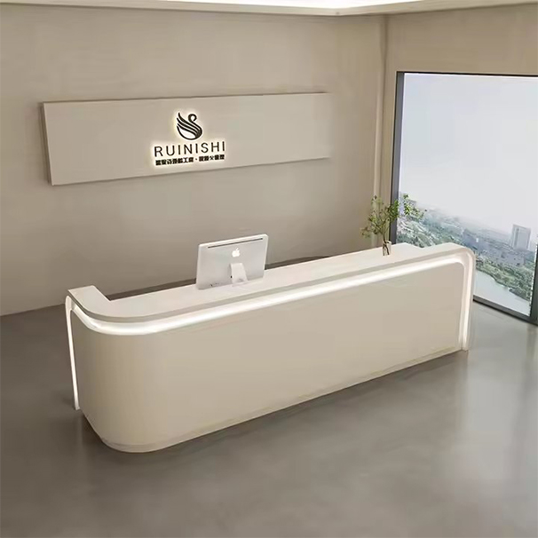 High-end Luxury Customizable Salon Reception Desk Beauty Salon Front Desk Add logo