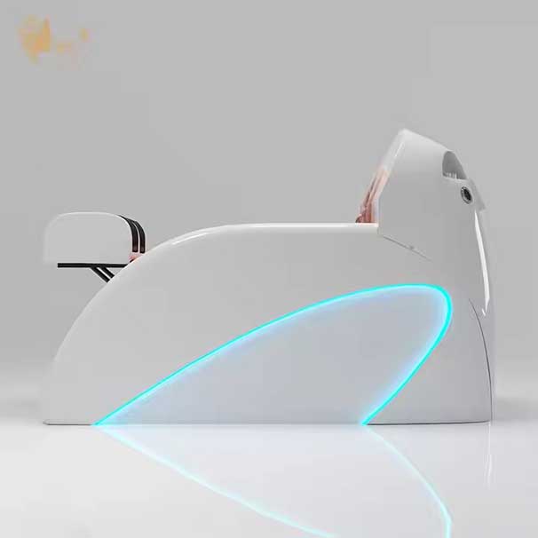 Yayou Futuristic Automatic Shampoo Bed with LED Accent Lighting and Adjustable Massage