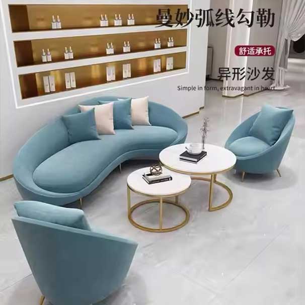 Hot Sale Living Room Custom Sofa New Style Changeable Color Furniture Sofa Set and Marble Table Top
