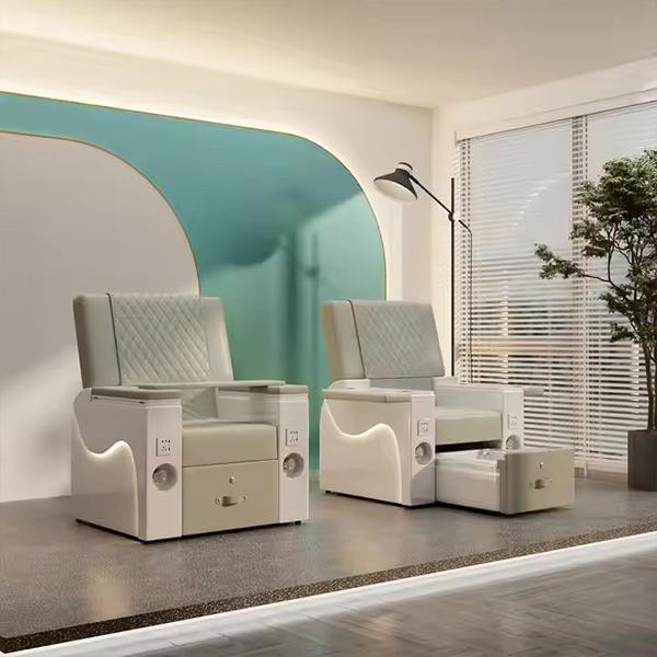 High Quality Electric Inverted Back Pedicure Chair LED Light Design Customizable Color Foot Massage Chair