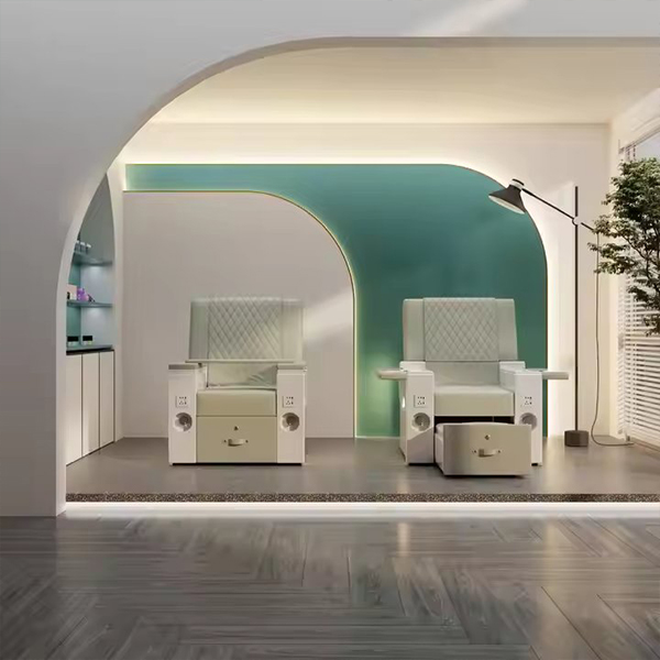 High Quality Electric Inverted Back Pedicure Chair LED Light Design Customizable Color Foot Massage Chair