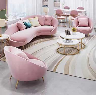 Hot Sale Living Room Custom Sofa New Style Changeable Color Furniture Sofa Set and Marble Table Top
