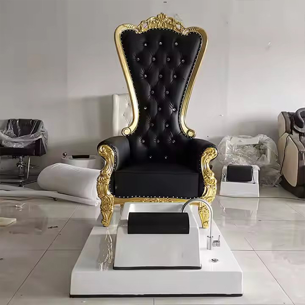High Back Chairs With White PU Leather for Salon Beauty Pedicure Manicure Massage Sofa Chair