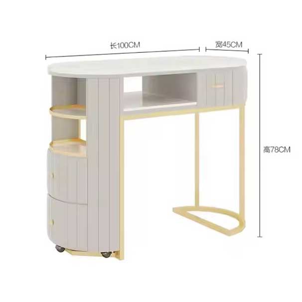 Hot Sale Marble Light Luxury Manicure Table Can Be Customized in Different Sizes and Styles of Chairs for Manicure Store