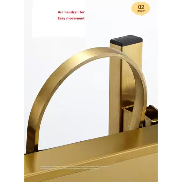 Foshan Factory New Style Wholesale Modern Gold Hair Salon Stainless Steel Beauty Stool Carts Trolley for Sale