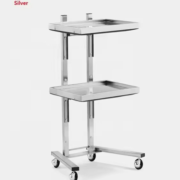 Foshan Factory New Style Wholesale Modern Gold Hair Salon Stainless Steel Beauty Stool Carts Trolley for Sale