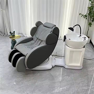High Quality 2 Motor Electric Massage Rotating Shampoo Bed with Customizable Colors for Salon Barber Shop