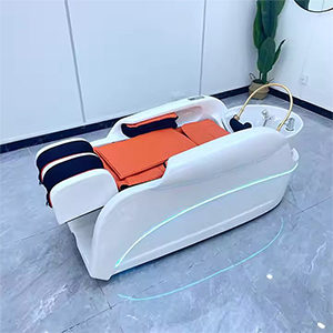 High Quality Electric Massage Acrylic Massage Shampoo Bed Chair with Light for Barber Shop