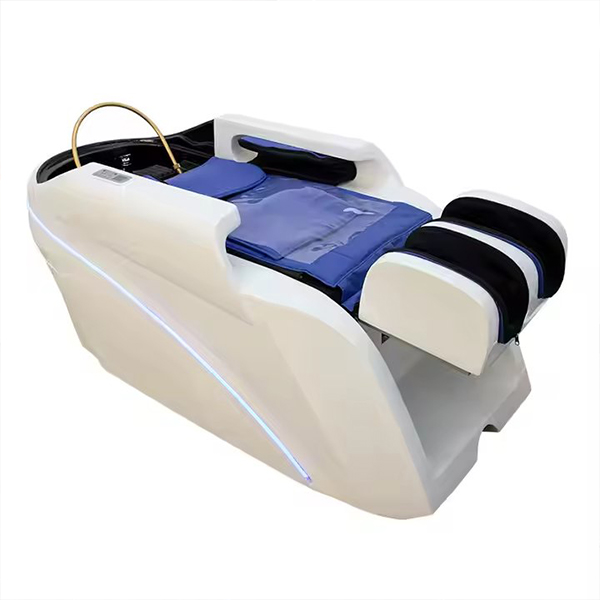 High Quality Electric Massage Acrylic Massage Shampoo Bed Chair with Light for Barber Shop