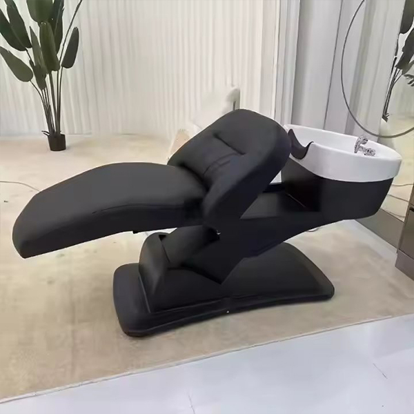 High Quality Two Motor Electric Back Shampoo Chair Custom Shampoo Bed Water Circulation with Foot Control