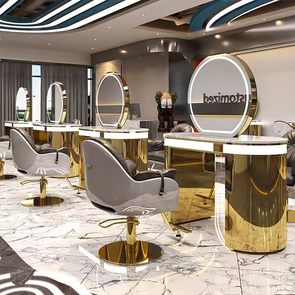 Hot Sale High-end Luxury LED Hairdressing Mirror Hanging Mirror Glass One Side Can Be Customized Size for Barber Shop