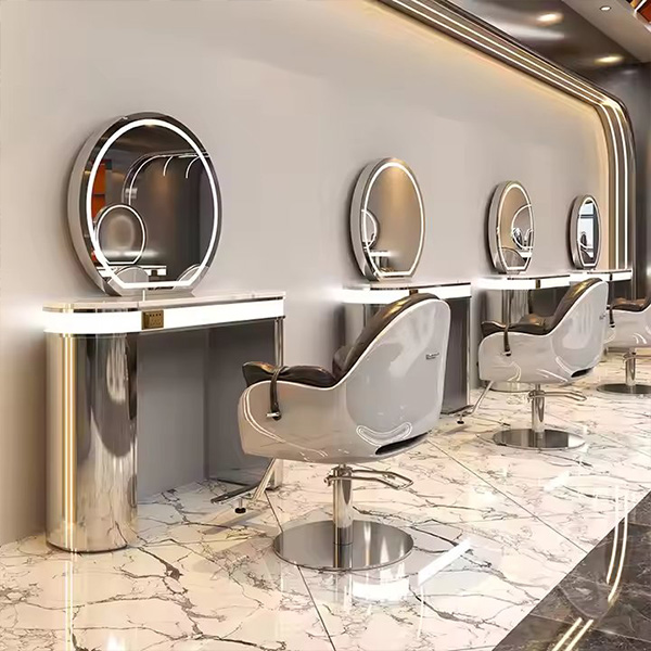 Hot Sale High-end Luxury LED Hairdressing Mirror Hanging Mirror Glass One Side Can Be Customized Size for Barber Shop
