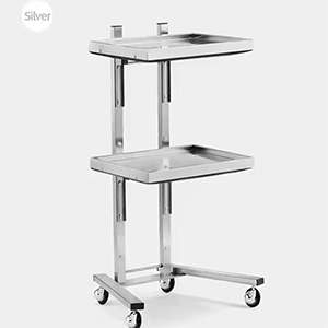 Hot Sale Beauty Gold Salon Cart Folding Portable Stainless Steel Frame Salon Trolley Hairdressing with 4 Wheels