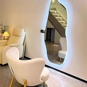 Hot Sale High-end Luxury LED Hairdressing Mirror Hanging Mirror Glass One Side Can Be Customized Size for Barber Shop