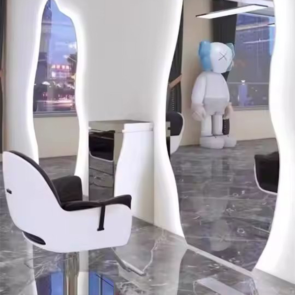 Hot Sale High-end Luxury LED Hairdressing Mirror Hanging Mirror Glass One Side Can Be Customized Size for Barber Shop