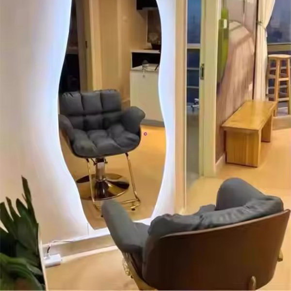 Hot Sale High-end Luxury LED Hairdressing Mirror Hanging Mirror Glass One Side Can Be Customized Size for Barber Shop