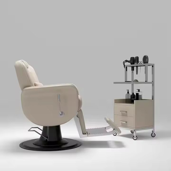 Hot Sale extra Large Pump Stainless Steel Base Barber Chair with Customizable Color LOGO for Barber Shop