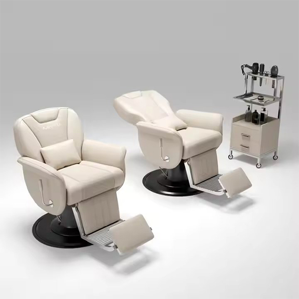 Hot Sale extra Large Pump Stainless Steel Base Barber Chair with Customizable Color LOGO for Barber Shop