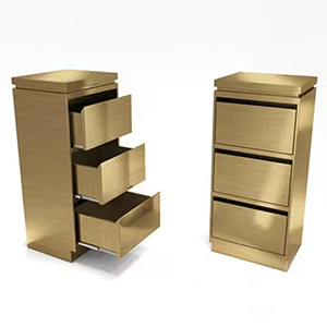 Luxury Modern Gold Hair Saloon Tools Cart 3 Drawer Stainless Steel Salon Trolley for Beauty Salon With Storage