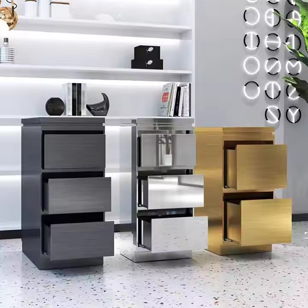 Luxury Modern Gold Hair Saloon Tools Cart 3 Drawer Stainless Steel Salon Trolley for Beauty Salon With Storage