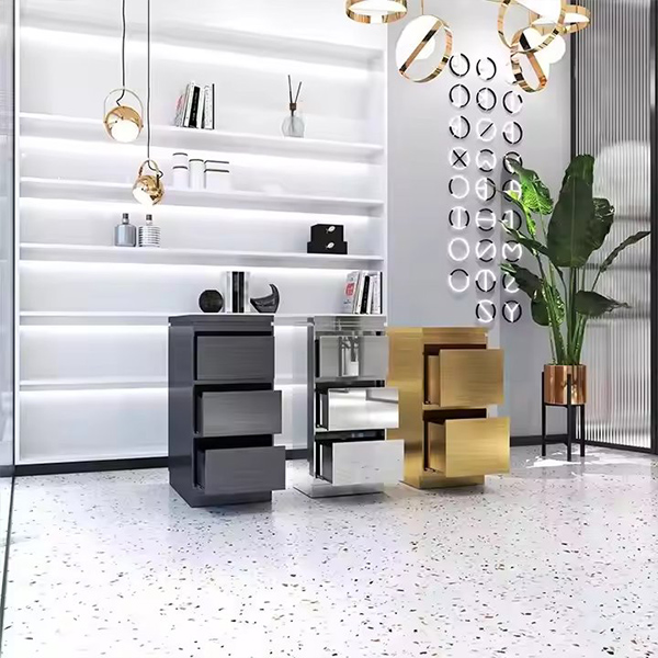 Luxury Modern Gold Hair Saloon Tools Cart 3 Drawer Stainless Steel Salon Trolley for Beauty Salon With Storage
